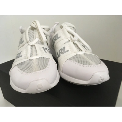Pre-owned Karl White Leather Trainers