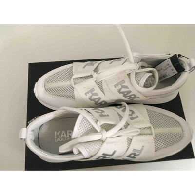 Pre-owned Karl White Leather Trainers