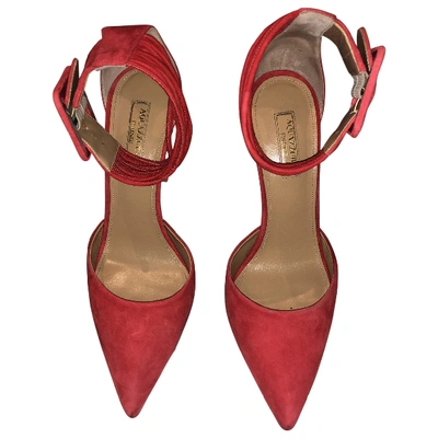 Pre-owned Aquazzura Heels In Red