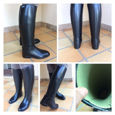 Pre-owned Aigle Wellington Boots In Black