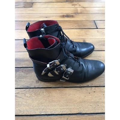 Pre-owned Claudie Pierlot Black Leather Ankle Boots