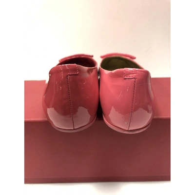 Pre-owned Roger Vivier Leather Flats In Pink