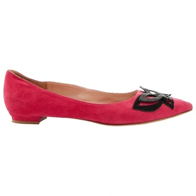 Pre-owned Aruna Seth Flats In Pink