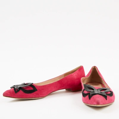 Pre-owned Aruna Seth Flats In Pink