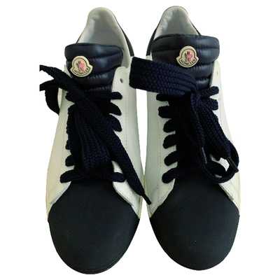 Pre-owned Moncler Leather Trainers In White