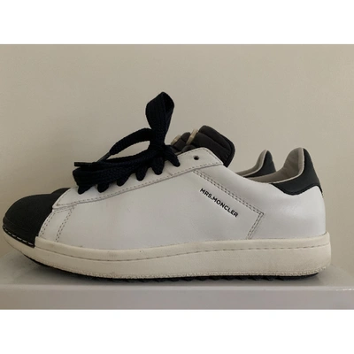 Pre-owned Moncler Leather Trainers In White