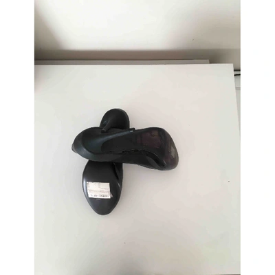 Pre-owned Burberry Black Leather Heels