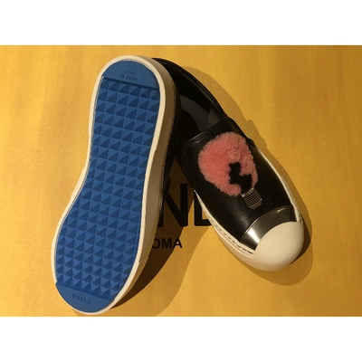 Pre-owned Fendi Black Leather Trainers