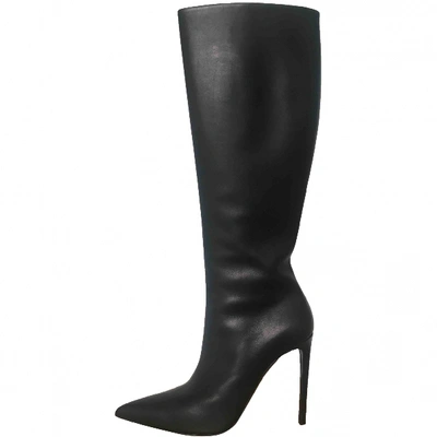 Pre-owned Balenciaga Slash Black Leather Boots