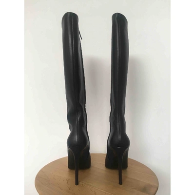 Pre-owned Balenciaga Slash Black Leather Boots