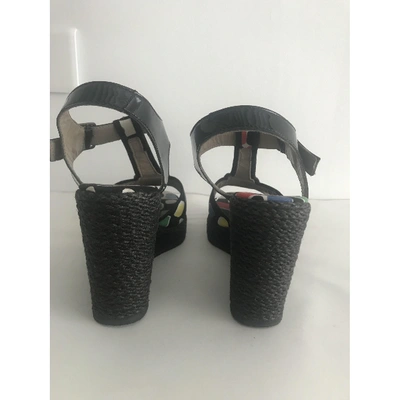 Pre-owned Tsumori Chisato Cloth Sandals In Black