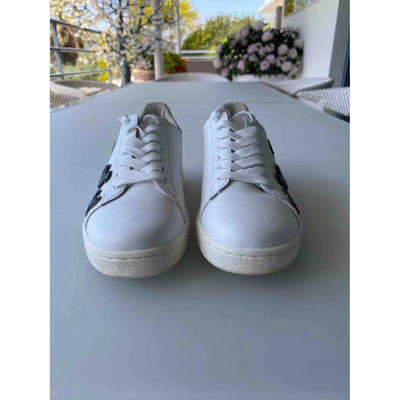 Pre-owned Moa Master Of Arts White Leather Trainers