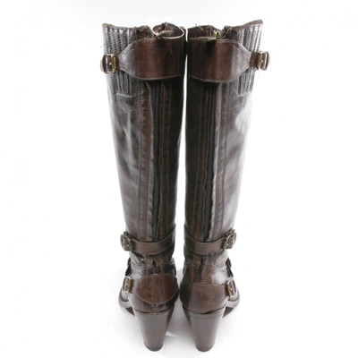 Pre-owned Belstaff Brown Leather Boots