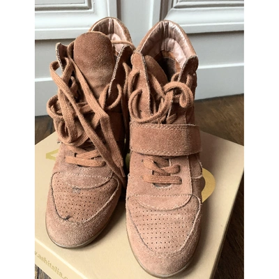 Pre-owned Ash Camel Suede Trainers