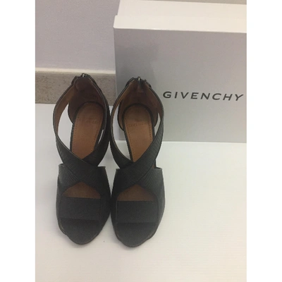 Pre-owned Givenchy Leather Sandals In Black