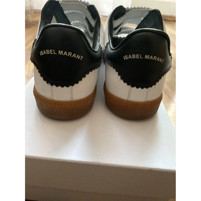 Pre-owned Isabel Marant Bart White Leather Trainers