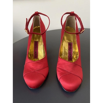 Pre-owned Christian Lacroix Red Cloth Heels