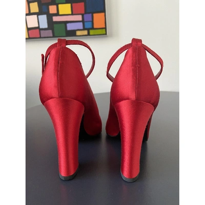 Pre-owned Christian Lacroix Red Cloth Heels
