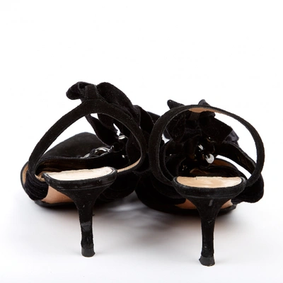 Pre-owned Valentino Garavani Black Velvet Heels