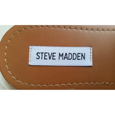 Pre-owned Steve Madden Leather Sandals In Brown