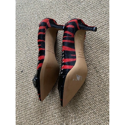 Pre-owned Isabel Marant Pony-style Calfskin Heels In Red