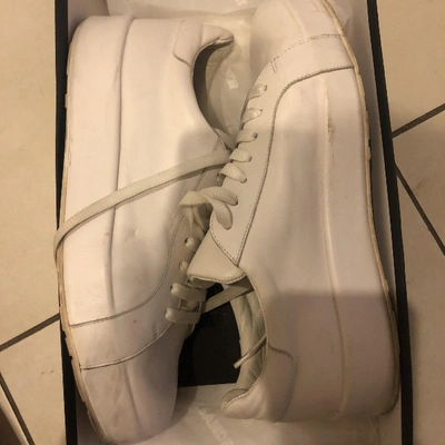 JIL SANDER Pre-owned Leather Trainers In White