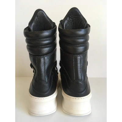 Pre-owned Filling Pieces Black Leather Trainers