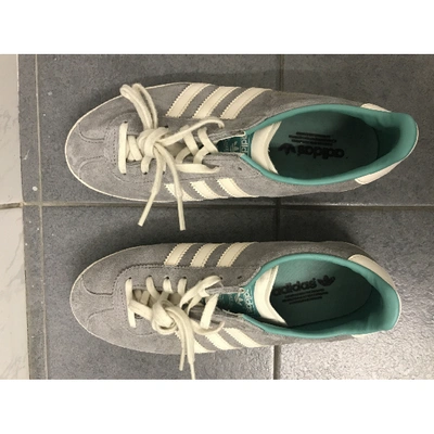 Pre-owned Adidas Originals Gazelle Grey Suede Trainers