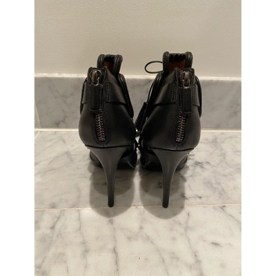 Pre-owned Givenchy Leather Lace Up Boots In Black