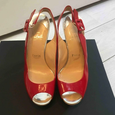 Pre-owned Christian Louboutin Red Patent Leather Heels