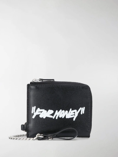Shop Off-white "for Money" Print Wallet In Black