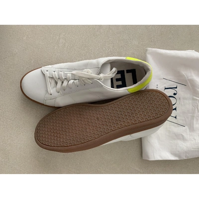 Pre-owned Rov Leather Trainers In White