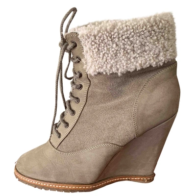 Pre-owned Comptoir Des Cotonniers Snow Boots In Grey