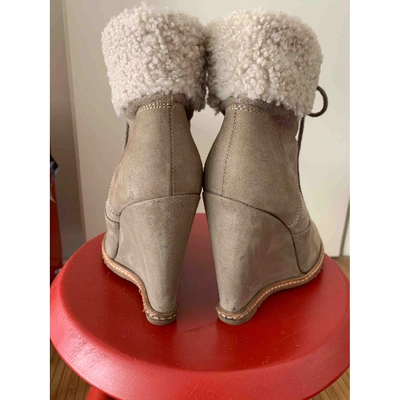 Pre-owned Comptoir Des Cotonniers Snow Boots In Grey
