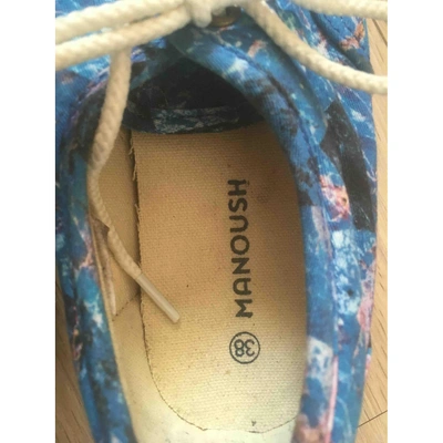 Pre-owned Manoush Cloth Espadrilles In Blue