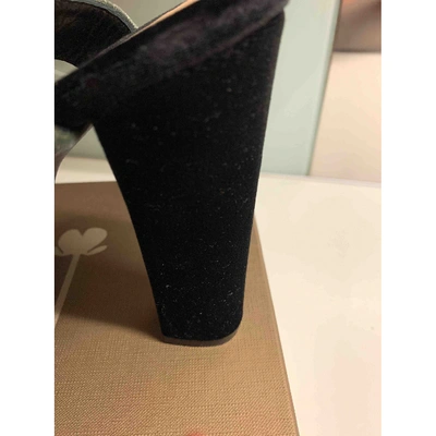 Pre-owned Fiorifrancesi Black Suede Heels