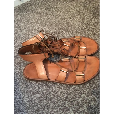 Pre-owned Rosetta Getty Brown Leather Sandals