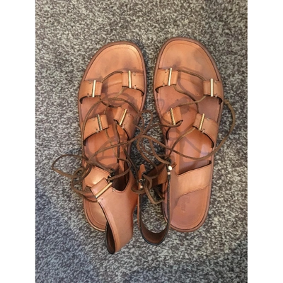 Pre-owned Rosetta Getty Brown Leather Sandals