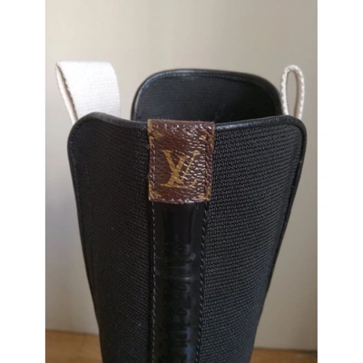 Pre-owned Louis Vuitton Limitless Black Leather Boots