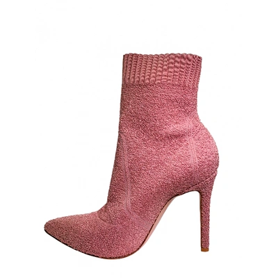 Pre-owned Gianvito Rossi Ankle Boots In Pink