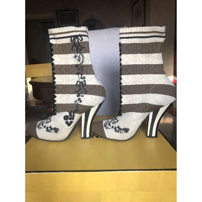 Pre-owned Fendi Multicolour Cloth Ankle Boots