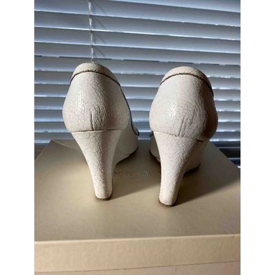 Pre-owned Dolce & Gabbana Leather Heels In White