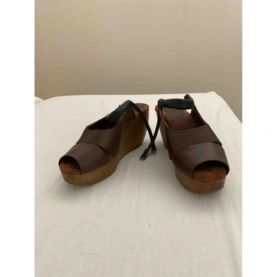 Pre-owned Rachel Comey Brown Fur Sandals