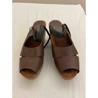 Pre-owned Rachel Comey Brown Fur Sandals