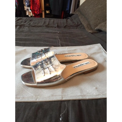 Pre-owned Karl Lagerfeld Metallic Polyester Sandals