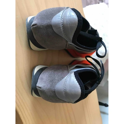 Pre-owned Balenciaga Race Grey Cloth Trainers