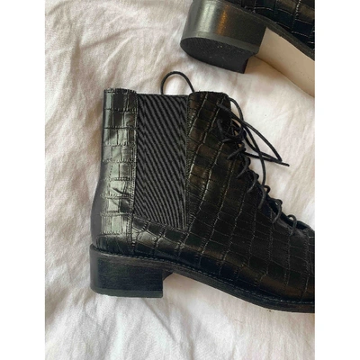 Pre-owned Yuul Yie Black Leather Ankle Boots