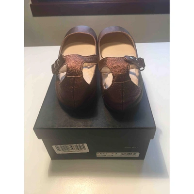 Pre-owned Mauro Grifoni Leather Ballet Flats