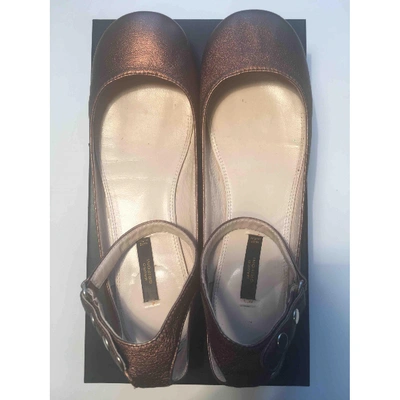 Pre-owned Mauro Grifoni Leather Ballet Flats