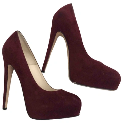 Pre-owned Brian Atwood Heels In Burgundy
